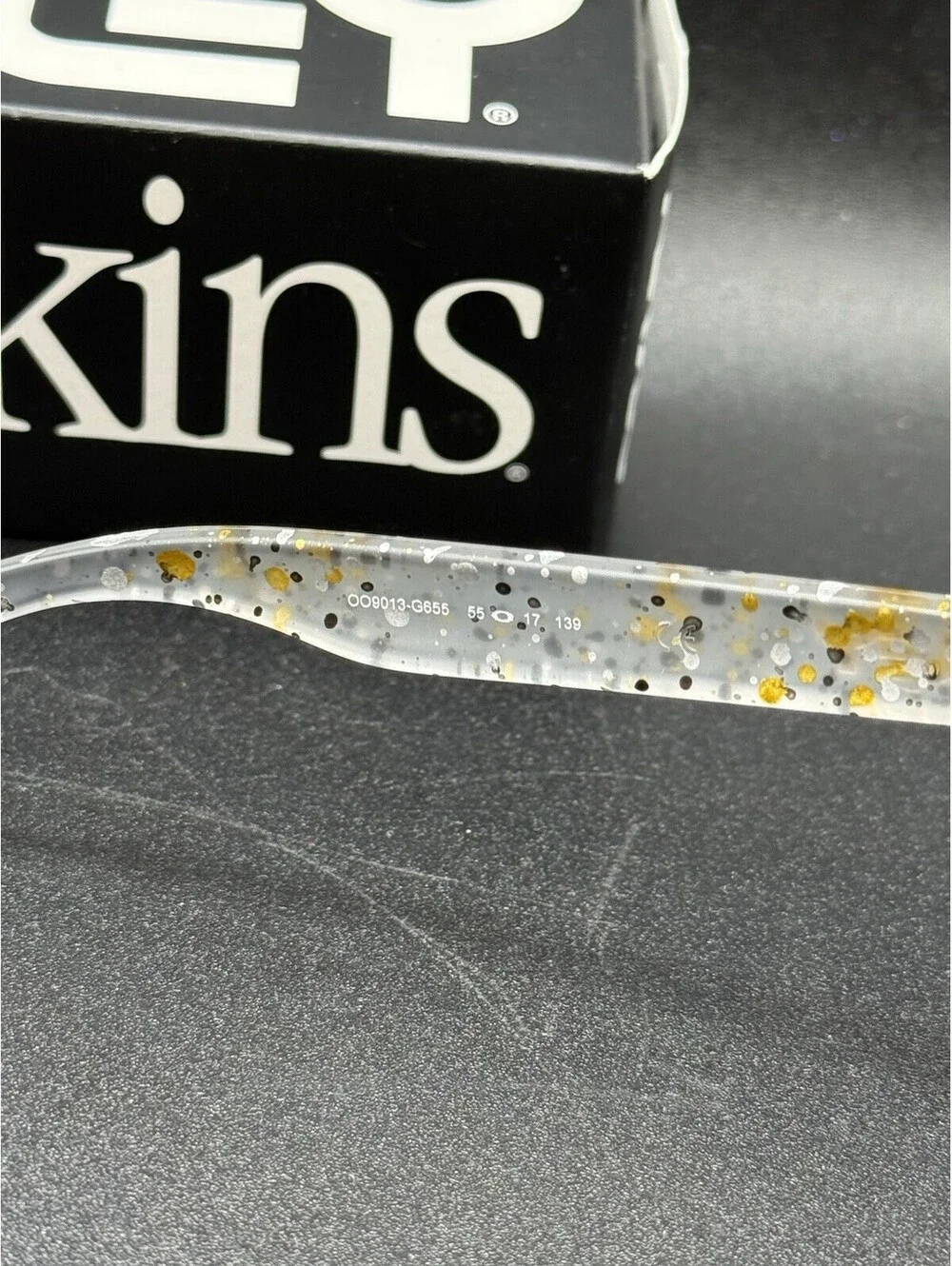 Oakley Frogskin Splatter Clear/Prizm Black Lenses OO9013-G655